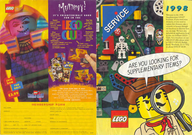 Lego 1998 Medium Service Packs UK (926.272-UK)