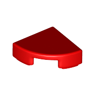 Lego Tile Round 1 x 1 Quarter / Red