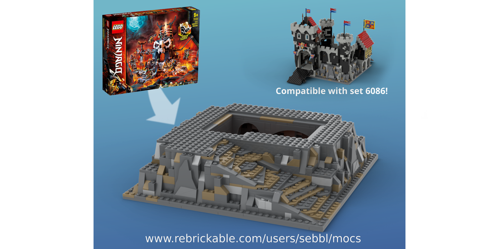 Lego 71722: Raised Baseplate - 6086 compatible!