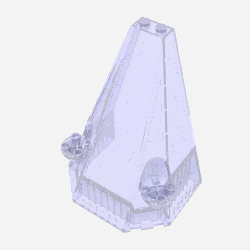 Lego Roof / Tower 6 x 8 x 9 / Glitter Trans-Purple