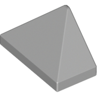Lego Brick Sloped 45° 2 x 1 Triple with Inside Stud Holder / Light Bluish Gray
