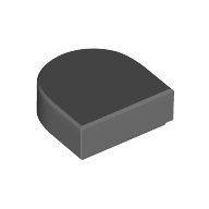Lego Tile Round 1 x 1 Half Circle / Dark Bluish Gray