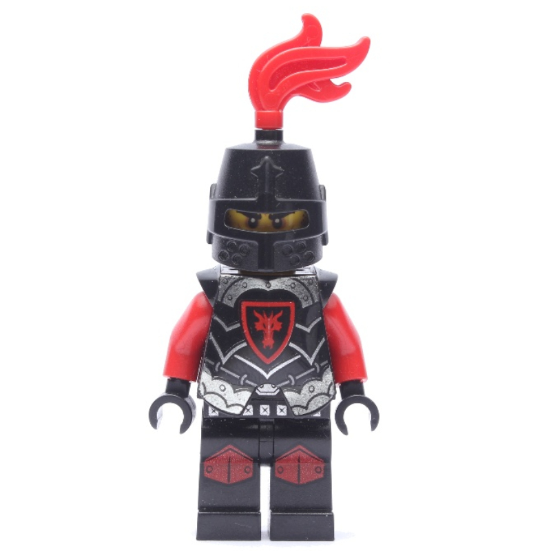 Lego Dragon Knight, Red, Armor, Helmet with Red Plume
