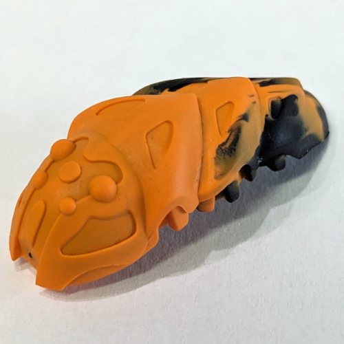 Lego Large Figure Accessory, Rahkshi Kraata Stage 4 with Marbled Black Tail Pattern / Orange