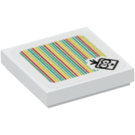 Lego Tile 2 x 2 with Lakitu and Barcode Print (Sticker)