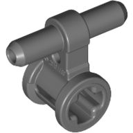 Lego Pneumatic Hose Connector with Axle Connector / Dark Bluish Gray