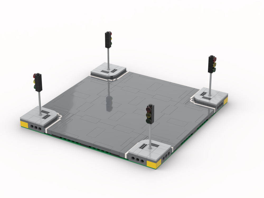 Lego 4 way mils road plate intersection
