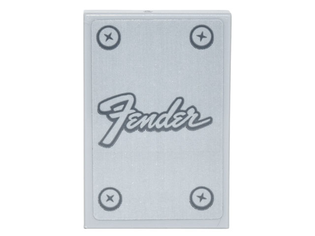 Lego Tile 2 x 3 with Black Fender Logo and 4 Phillips Screws Pattern (Sticker) - Set 21329