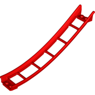 Lego Vehicle Track, Roller Coaster Ramp Large Lower Part, 6 Bricks Elevation / Red