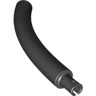Lego Animal Body Part / Plant, Tail / Neck / Branch / Trunk, Middle Section with Pin, Round Pin Hole / Black