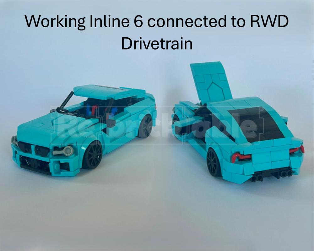 Lego BMW M2 G87 (Working Inline 6 connected to RWD)