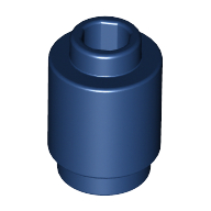 Lego Brick Round 1 x 1 Open Stud / Dark Blue