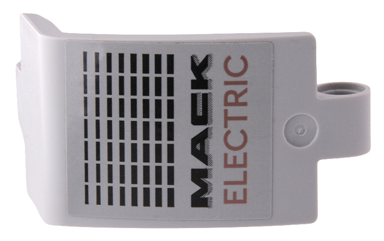 Lego Technic, Panel Curved 3 x 5 x 3 with Black Grille and 'MACK ELECTRIC' Pattern (Sticker) - Set 42167