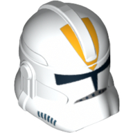 Lego Helmet Clone Trooper Phase 2, Closed Front, Bright Light Orange 212th Legion Markings Print