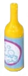 Lego Scala Accessories Bottle Wine with Label with Bubbles Pattern (Sticker) - Set 5944