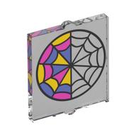 Lego Glass for Window 1 x 2 x 2 Flat with Spider Web, One Side Colored Print