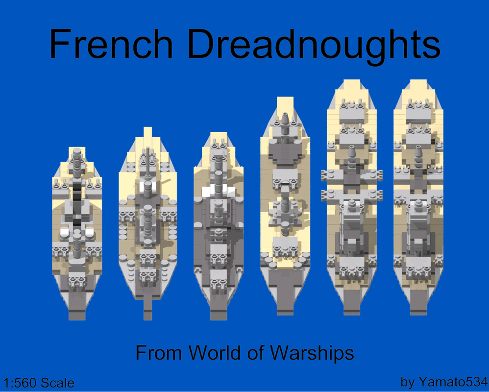 Lego 1:560 Scale French Dreadnoughts