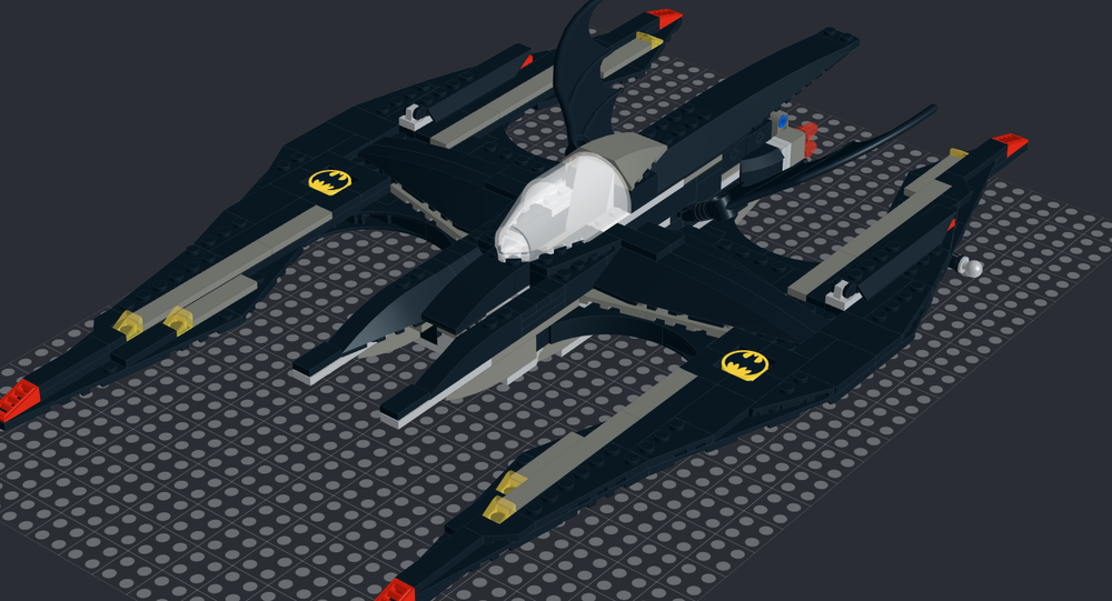 Lego 2006 Batwing Smoothed wings mod
