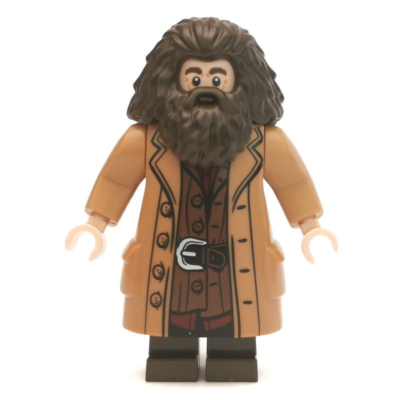 Lego Rubeus Hagrid, Medium Nougat Overcoat, Arms with Pins (3626c Head)
