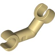 Lego Arm Skeleton Bent with Clips at 90° [Vertical Grip] / Tan