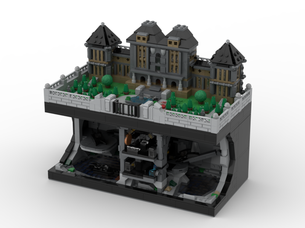Lego Batcave with Wayne Manor