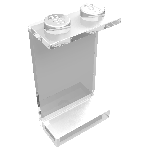 Lego Panel 1 x 2 x 3 - Solid Studs / Trans-Clear