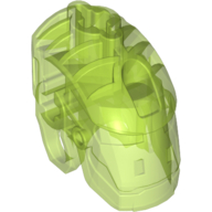 Lego Large Figure Head Connector Block (Glatorian) / Trans-Bright Green