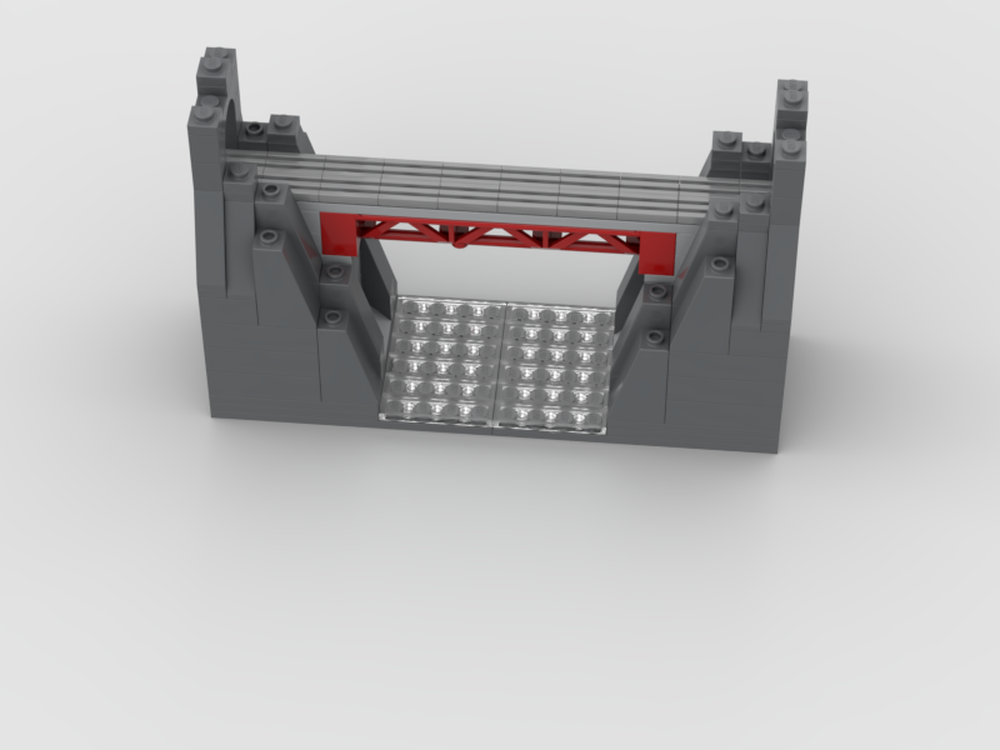 Lego micro trestle bridge with tunnels