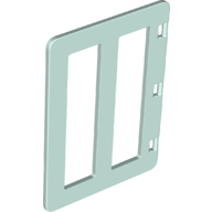 Lego Duplo Door with Two Long Window Panes / Light Aqua
