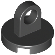 Lego Tile Special Round 2 x 2 - Thin Lifting Ring / Black