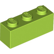 Lego Brick 1 x 3 / Lime