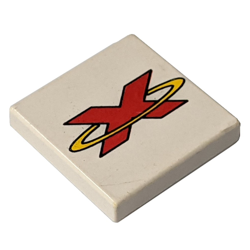 Lego Tile 2 x 2 with Red X, Extreme Team Print