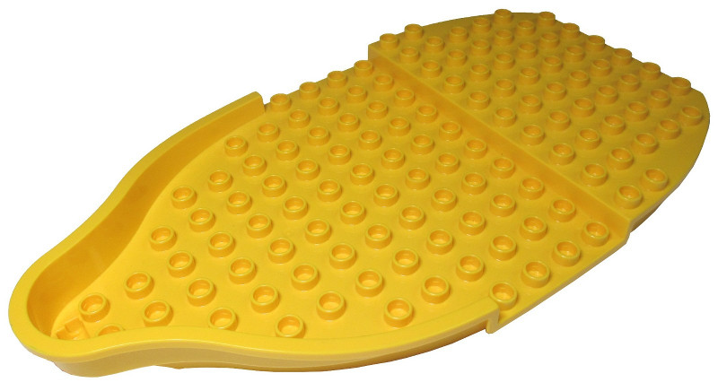 Lego Duplo Boat Hull Unitary 10 x 18, Top / Yellow