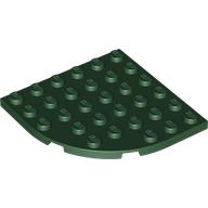 Lego Plate Round Corner 6 x 6 / Dark Green