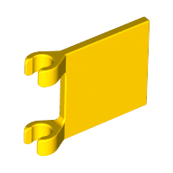 Lego Flag 2 x 2 Square [Thin Clips] / Yellow