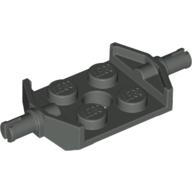 Lego Plate Special 2 x 2 with Wheels Holder Wide / Dark Gray