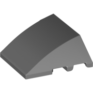 Lego Brick Wedged, Curved 4 x 3 No Studs [Plain] / Dark Bluish Gray