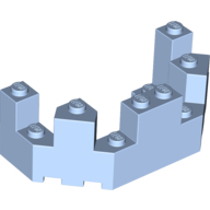 Lego Castle Turret Top 4 x 8 x 2 1/3 / Bright Light Blue