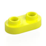 Lego Plate Special 1 x 2 Rounded with 2 Open Studs / Vibrant Yellow