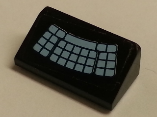 Lego Slope 30 1 x 2 x 2/3 with Curved Keyboard Pattern (Sticker) - Set 76018