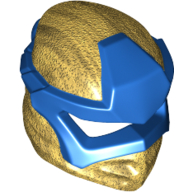 Lego Wrap with Angular Mask Blue Pattern [PLAIN] / Pearl Gold