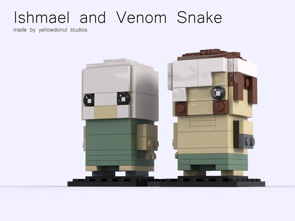 Lego Ishmael and Venom Snake brickheadz