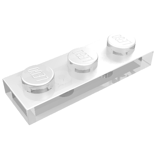 Lego Plate 1 x 3 / Trans-Clear