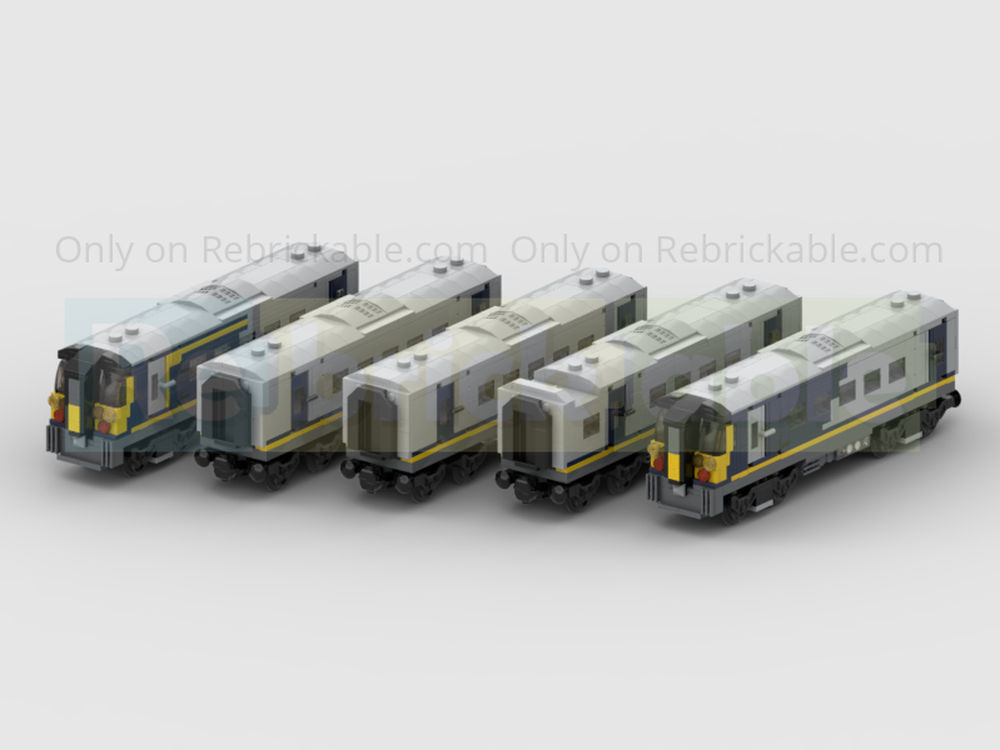 Lego Class 444 Desiro 5-Carriage EMU Train in South Western Railway Livery