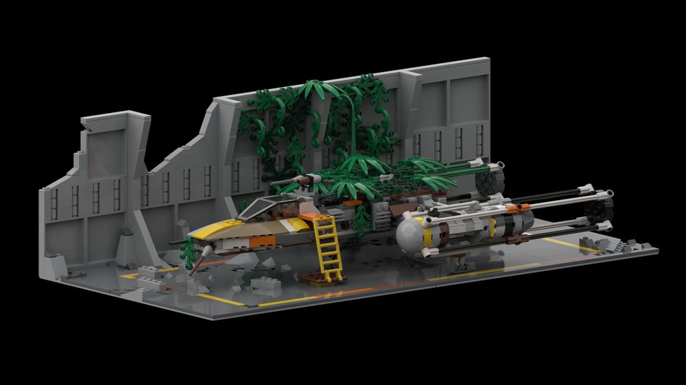 Lego Abandoned Y Wing Diorama