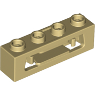 Lego Launcher, Brick Special 1 x 4 with Inside Clips (Disk Shooter) / Tan