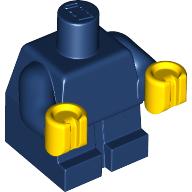 Lego Baby / Toddler Body with Fixed Arms and Yellow Hands / Dark Blue