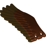 Lego Animal Body Part, Bird, Eagle Wing - Right with Dark Brown Feathers Print / Reddish Brown