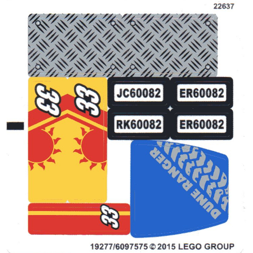 Lego Sticker Sheet for Set 60082-1
