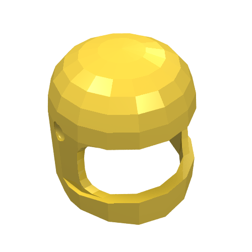 Lego Helmet Classic with Thick Chin Guard and Visor Dimples / Yellow